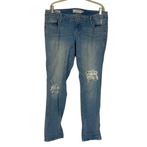 Torrid boyfriend lace underlay skinny boyfriend jean size 14 r